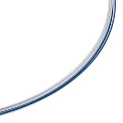 Colour Cable (2F) 0,50 mm 5-reihig perl silber & blau DCV Edelstahl