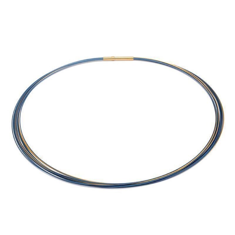 Colour Cable (2F); 0,50 mm; 12-reihig; blau & vergoldet