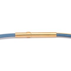 Colour Cable (2F) 0,50 mm 12-reihig blau & vergoldet DCV Edelstahl vergoldet