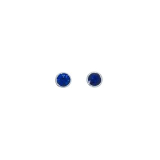Ohrstecker mit blauem Safir aus 585 Weigold
