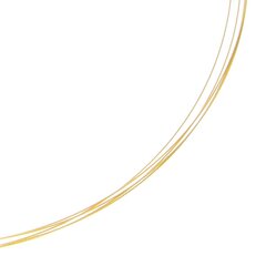 Litze 0,30 mm 5-reihig vergoldet Sonderlänge DCV Edelstahl vergoldet