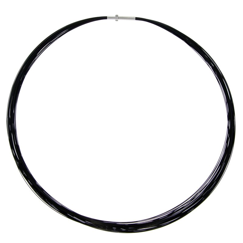 Seil 0,36 mm 33-reihig pure black 38 cm DCV Edelstahl