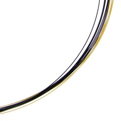 Seil 0,36 mm 11-reihig pure black bicolor gelb 38 cm DCV Edelstahl