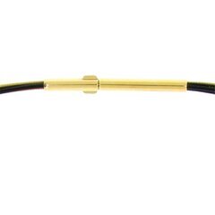 Seil 0,36 mm 11-reihig pure black bicolor gelb 40 cm DCV vergoldet