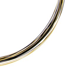 Seil 0,36 mm 23-reihig pure black bicolor gelb