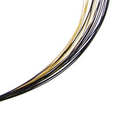 Seil 0,36 mm 23-reihig pure black bicolor gelb Sonderlnge W.-Schliee vergoldet