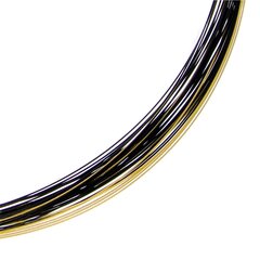 Seil 0,36 mm 33-reihig pure black bicolor gelb Sonderlnge DCV vergoldet