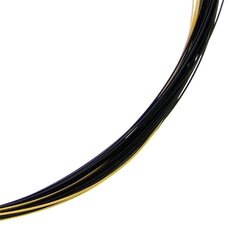 Seil 0,36 mm 33-reihig pure black bicolor gelb Sonderlnge W.-Schliee vergoldet