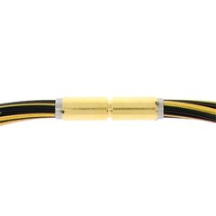 Seil 0,36 mm 70-reihig pure black bicolor gelb 38 cm DCV Edelstahl