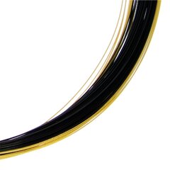 Seil 0,36 mm 70-reihig pure black bicolor gelb Sonderlnge DCV vergoldet
