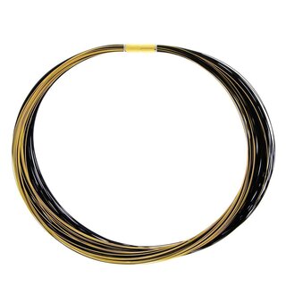 Seil 0,36 mm 115-reihig pure black bicolor gelb DCV...
