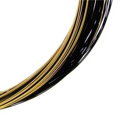 Seil 0,36 mm 115-reihig pure black bicolor gelb 38 cm DCV Edelstahl