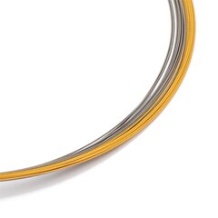 Seil 0,36 mm 23-reihig bicolor 43 cm W.-Schließe vergoldet