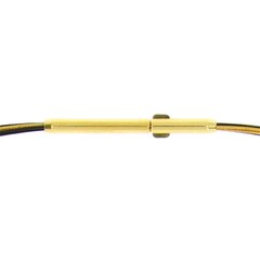 Seil 0,36 mm 7-reihig pure black bicolor gelb 48 cm DCV vergoldet - Eine Seite offen