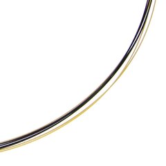 Seil 0,36 mm 7-reihig pure black bicolor gelb 48 cm DCV vergoldet - Eine Seite offen
