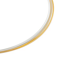 Colour Cable (2F) 0,50 mm 12-reihig perlsilber & vergoldet DCV Edelstahl vergoldet