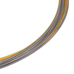 Seil 0,36 mm 33-reihig bicolor 38 cm Bajo vergoldet
