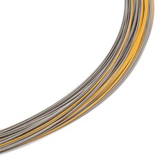 Seil 0,36 mm 55-reihig bicolor 40 cm DCV vergoldet