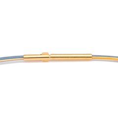 Colour Cable (2F) 0,50 mm 5-reihig blau & vergoldet 45 cm DCV Edelstahl vergoldet