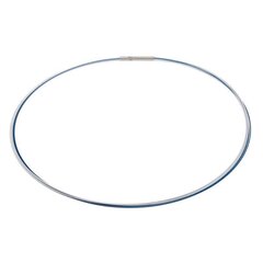 Colour Cable (2F); 0,50 mm; 5-reihig; perl silber & blau 42 cm