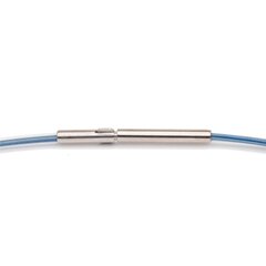 Colour Cable (2F) 0,50 mm 5-reihig perl silber & blau 42 cm DCV Edelstahl