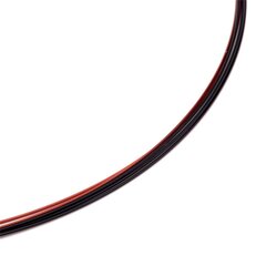 Colour Cable (2F) 0,50 mm 5-reihig schwarz & rot 45 cm DCV Edelstahl