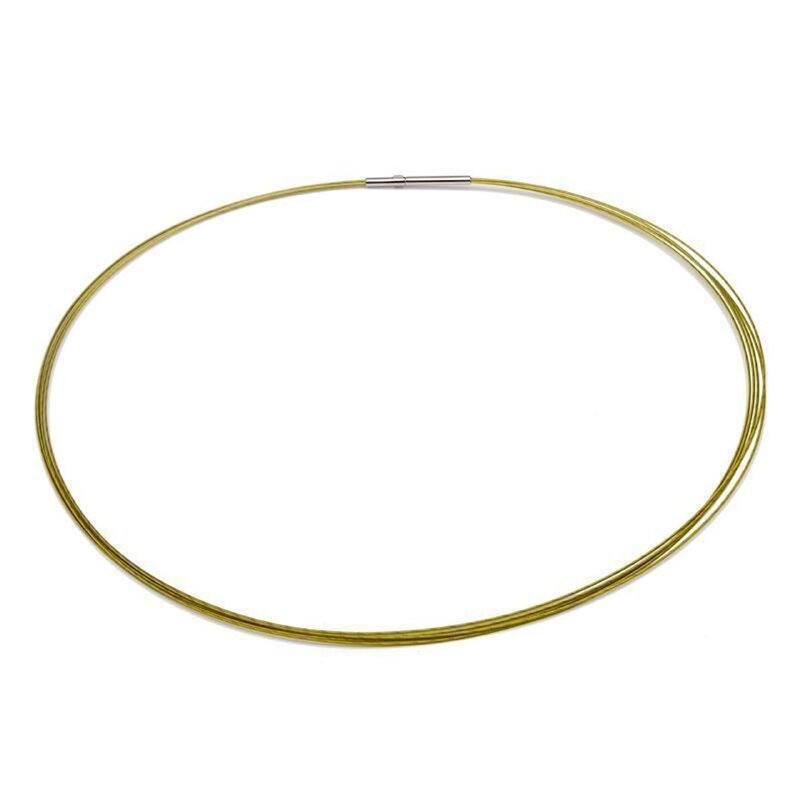 Colour Cable; 0,50 mm; 5-reihig; grün 38 cm DCV vergoldet