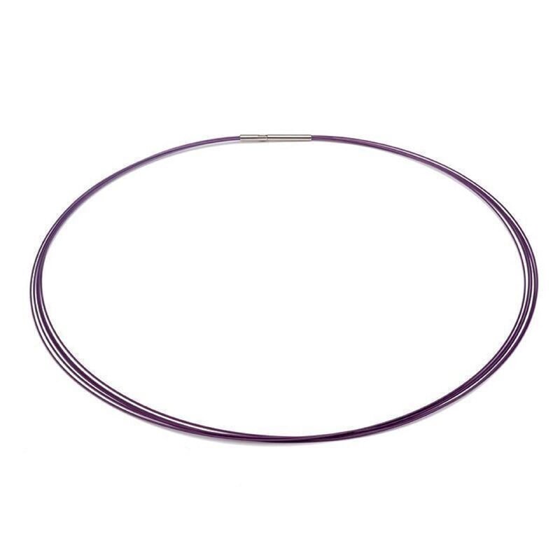 Colour Cable; 0,50 mm; 5-reihig; violett 38 cm DCV Edelstahl