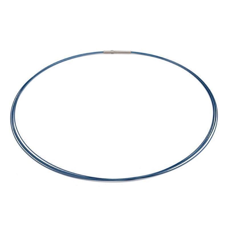 Colour Cable; 0,50 mm; 5-reihig; blau 38 cm DCV vergoldet