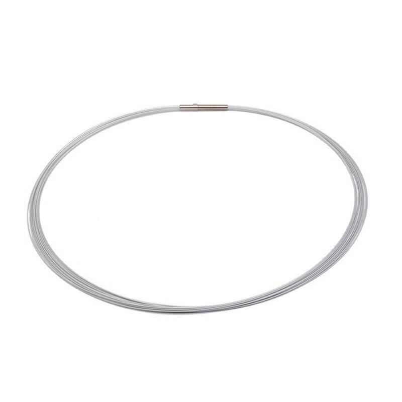 Colour Cable; 0,50 mm; 12-reihig; perlsilber 38 cm DCV vergoldet