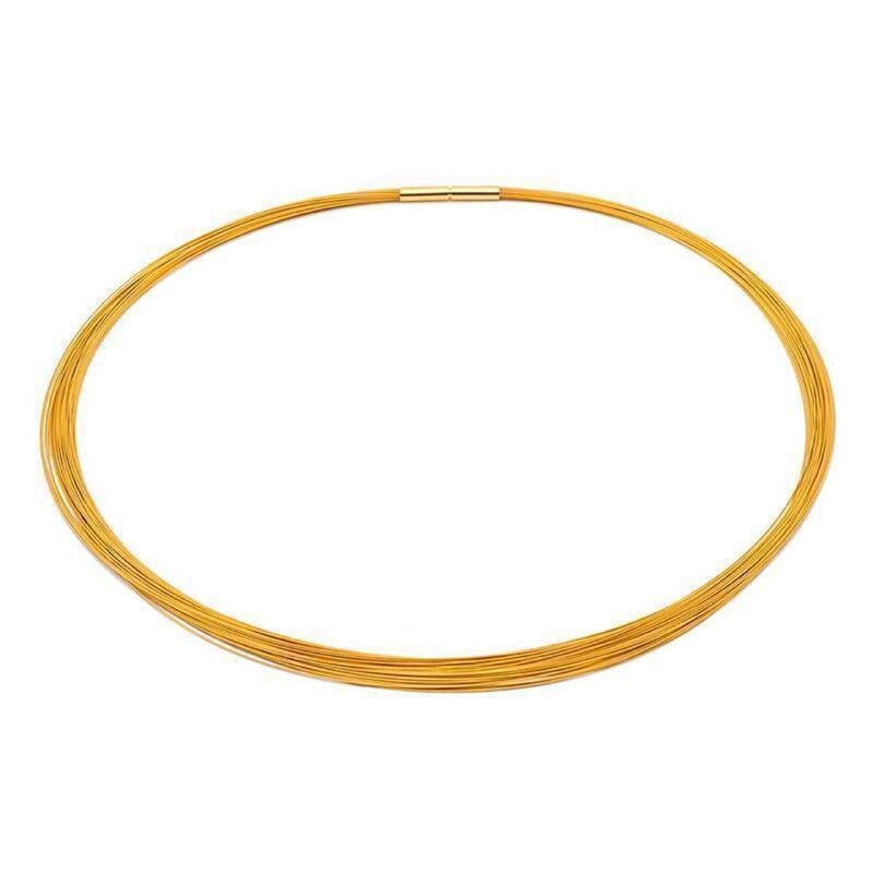 Seil; 0,36 mm; 33-reihig; vergoldet 42 cm DCV vergoldet