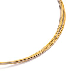 Seil 0,36 mm 33-reihig bicolor 38 cm W.-Schließe vergoldet