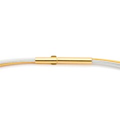 Colour Cable (2F) 0,50 mm 12-reihig perlsilber & vergoldet Sonderlänge DCV Edelstahl vergoldet