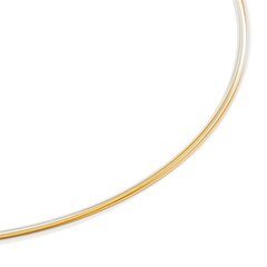 Colour Cable (2F) 0,50 mm 5-reihig perlsilber & vergoldet Sonderlänge DCV Edelstahl vergoldet
